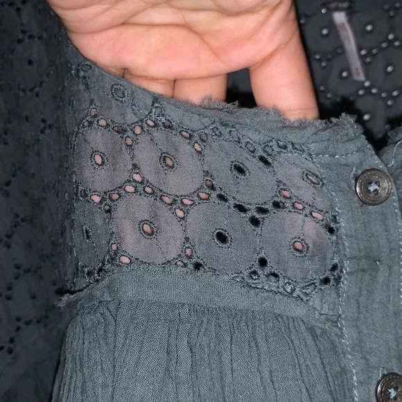 COPY - Free People Green Blouse - Picture 4 of 7